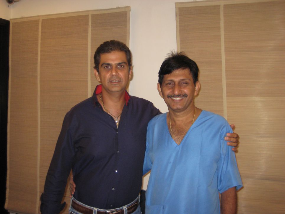 Nikhil Chopra with Hair transplant surgeon Manoj Khanna